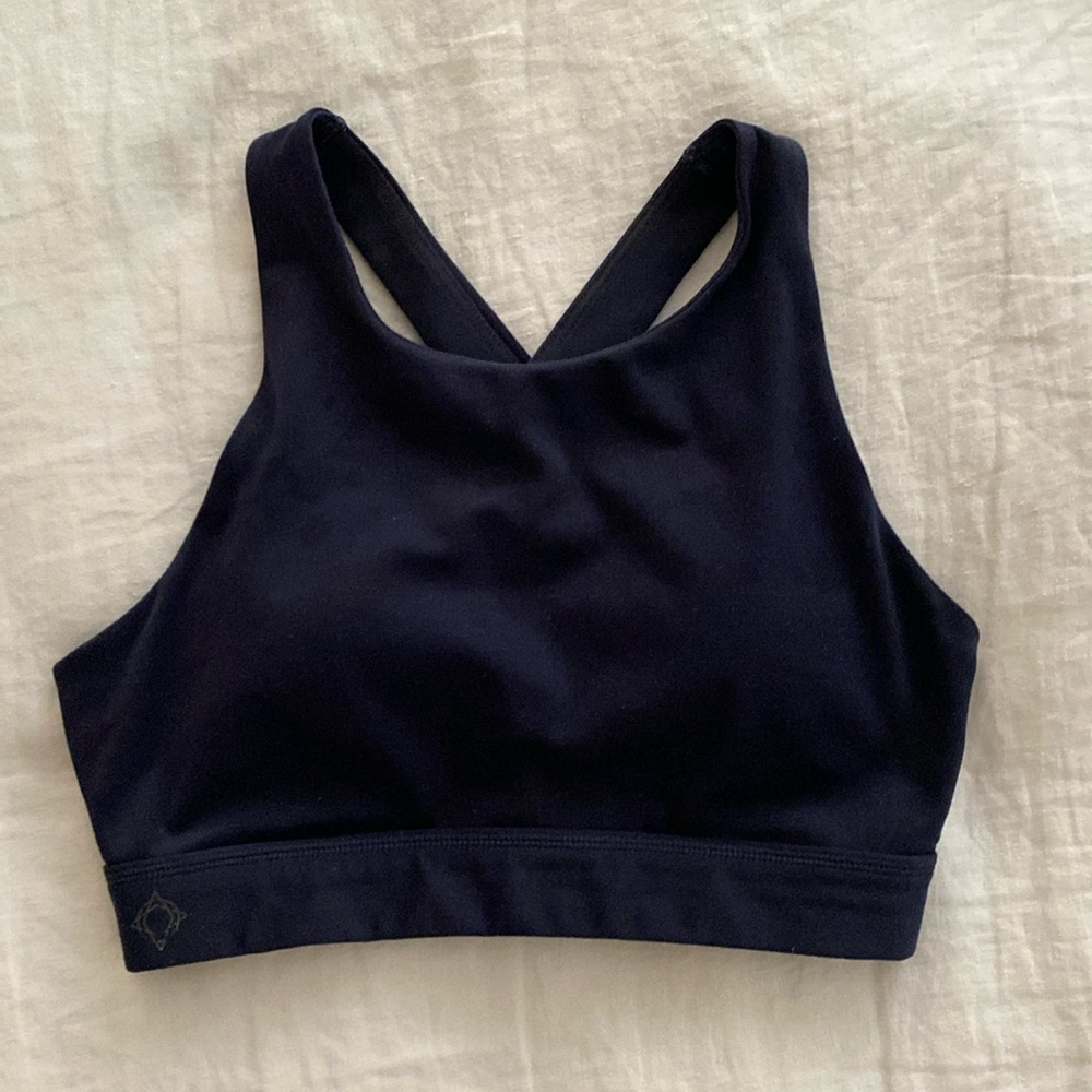 adidas yoga bra navy size small